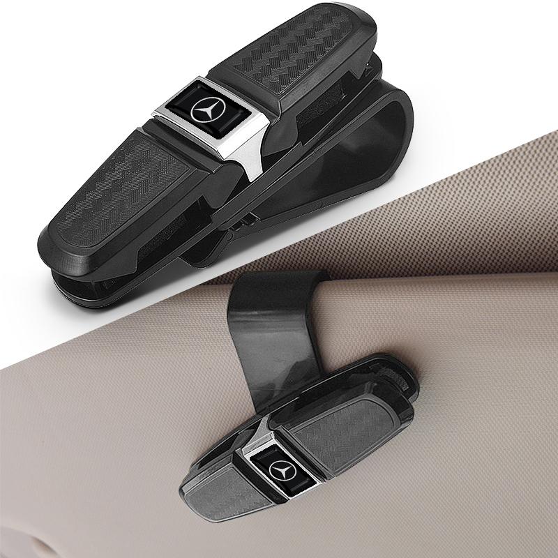 1Pc Car Sun Visor Glasses Box Universal Sunglasses Clip Card Ticket For Mercedes-Benz AMG C200 C300 B C E GLA CLA GLK GL ML GLE W204 W205 W203 W211