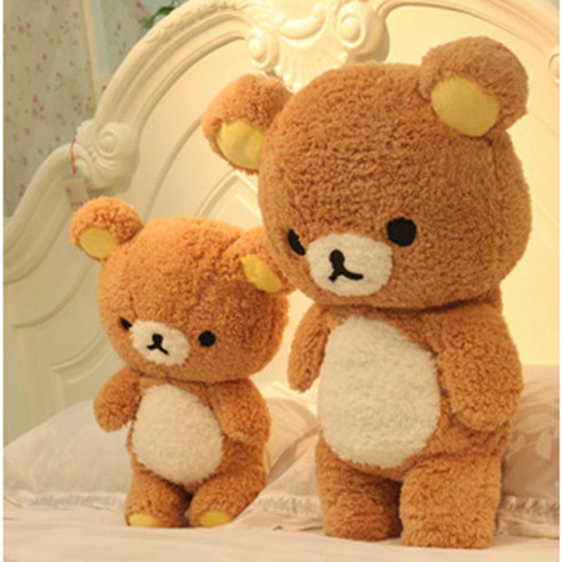 80cm Queen Size Rilakkuma Plush Toy Kawaii Relax Bear Stuffed Dolls Animals Teddy Cushion Xmas Gift For Kids Birthday Present