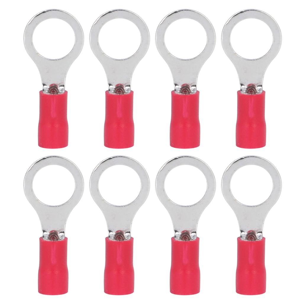 100Pcs Ring Terminal AWG12‑10 Insulated Crimp Wire Connector Set Kit for Equipment