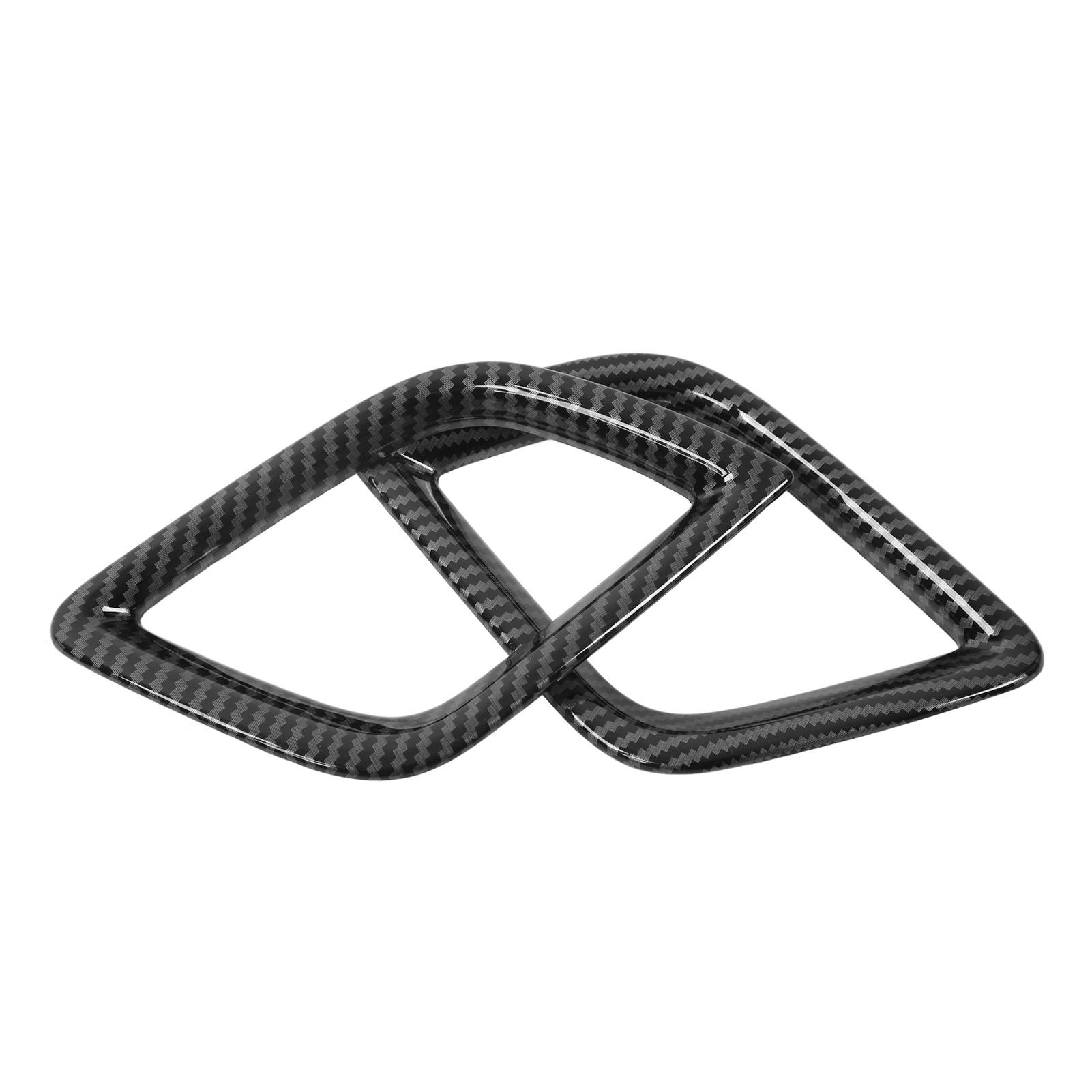 

2pcs Front Dashboard Air Vent Wind Outlet Frame Cover Trim Carbon Fiber Style Replacement for Isuzu DMAX 2021