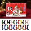 Christmas Cotton Socks Countdown Calendar 24-Day Advent Countdown Calendar With Socks For Family Gathering Friends Teens