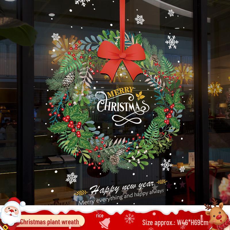 Christmas Tree Ornaments & Window Clings Set: Festive Static Stickers for Glass, Doors, and Holiday Decor
