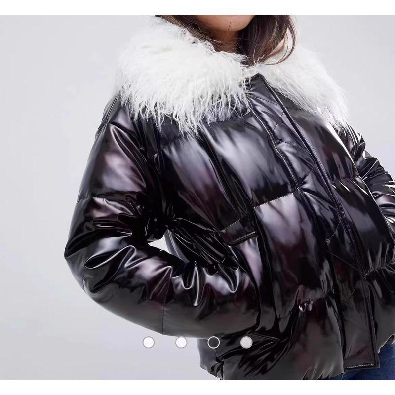 

Заказ внешней торговли как локомотив Уличный крутой Крутой Меховой воротник 2024 Зима Теплый Короткий Универсальный Хлеб Хлопковая стеганая куртка Верхняя одежда Bronze 2XL(16)