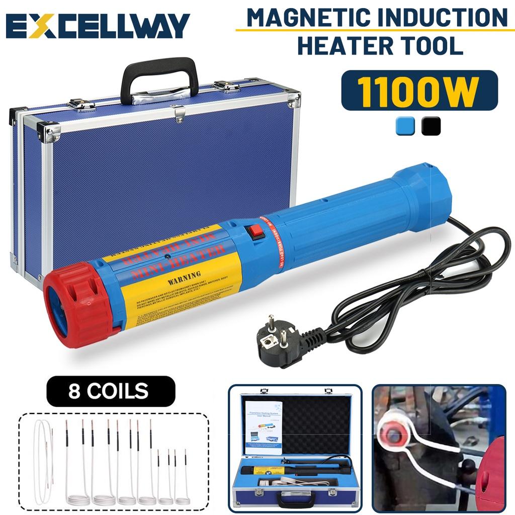 1100W Mini Flameless Electromagnetic Induction Heater With 8 Pieces Coil Kits For Auto Use Bolt Remover Repair Machine