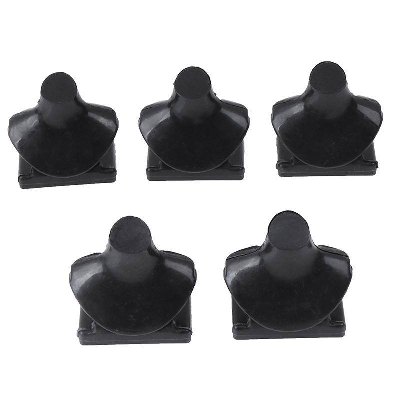 

5Pcs Dollhouse Miniature Black Necklace Bracket Jewelry Bracket Toy Accessories one size