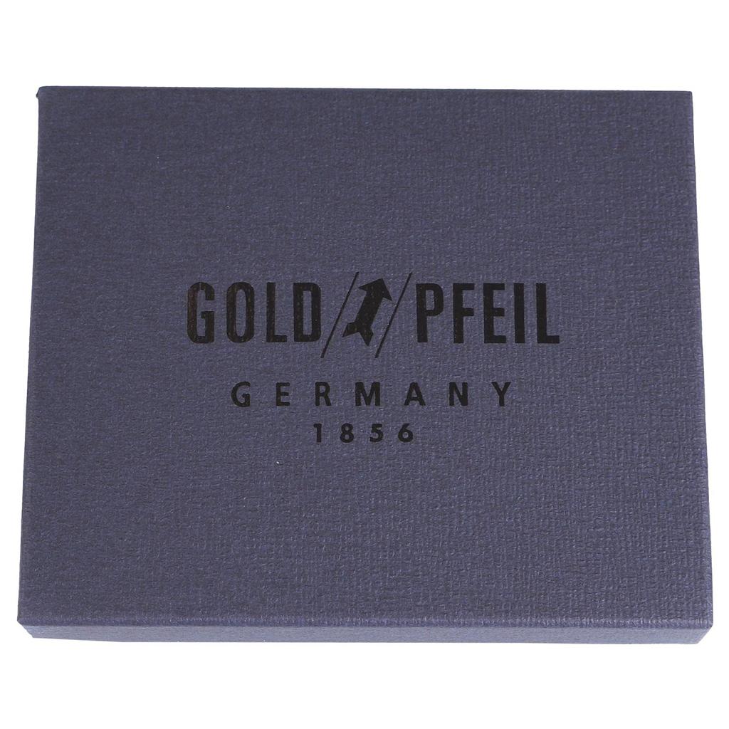GOLD PFEIL OXFORD Men's Bifold Wallet In Genuine Leather, Black and Burgundy, GP10518 (Burgundy)