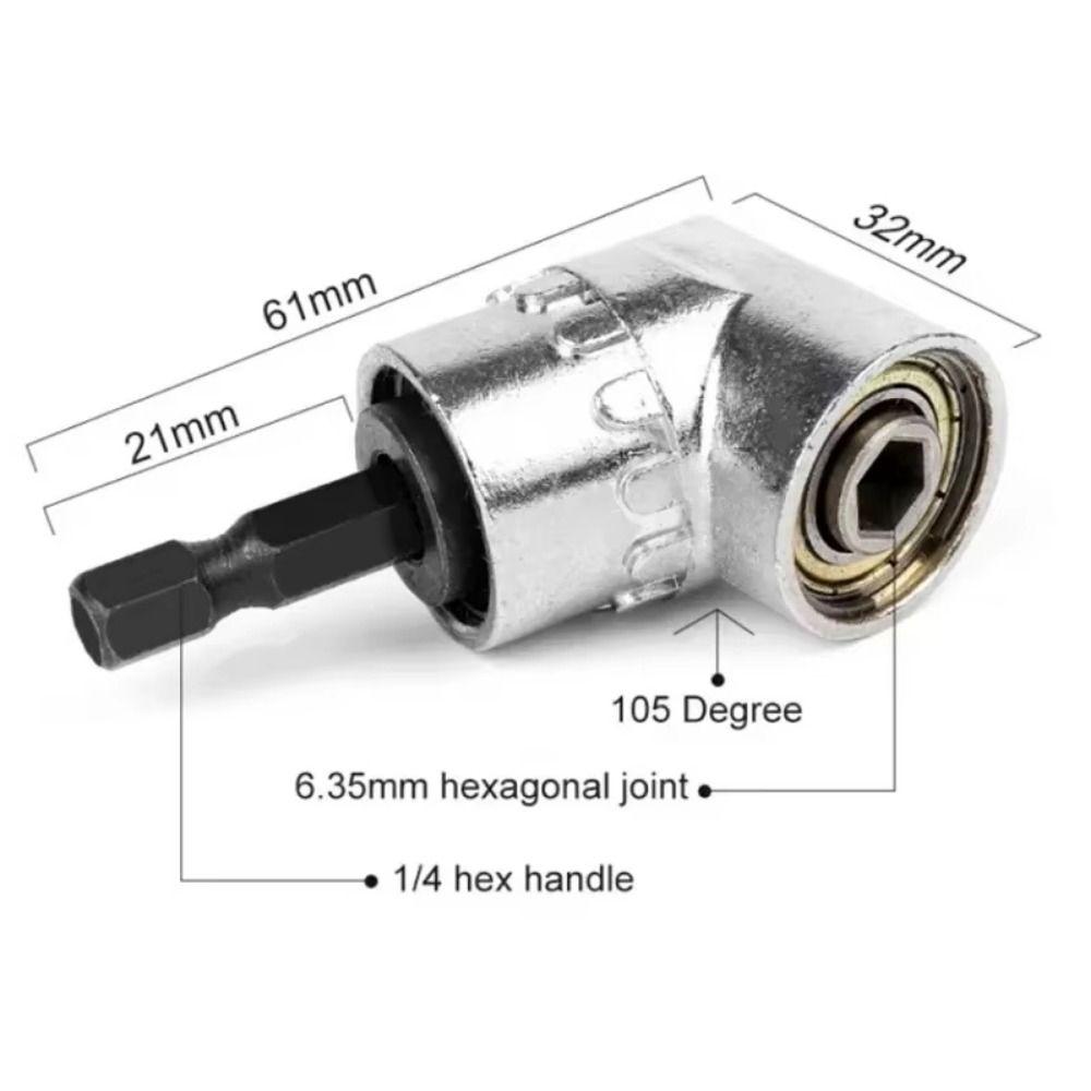 105/90 Degree Drill Adapter Attachment Magnetic Socket Right Angle Head  Bend Device  Screwdriver