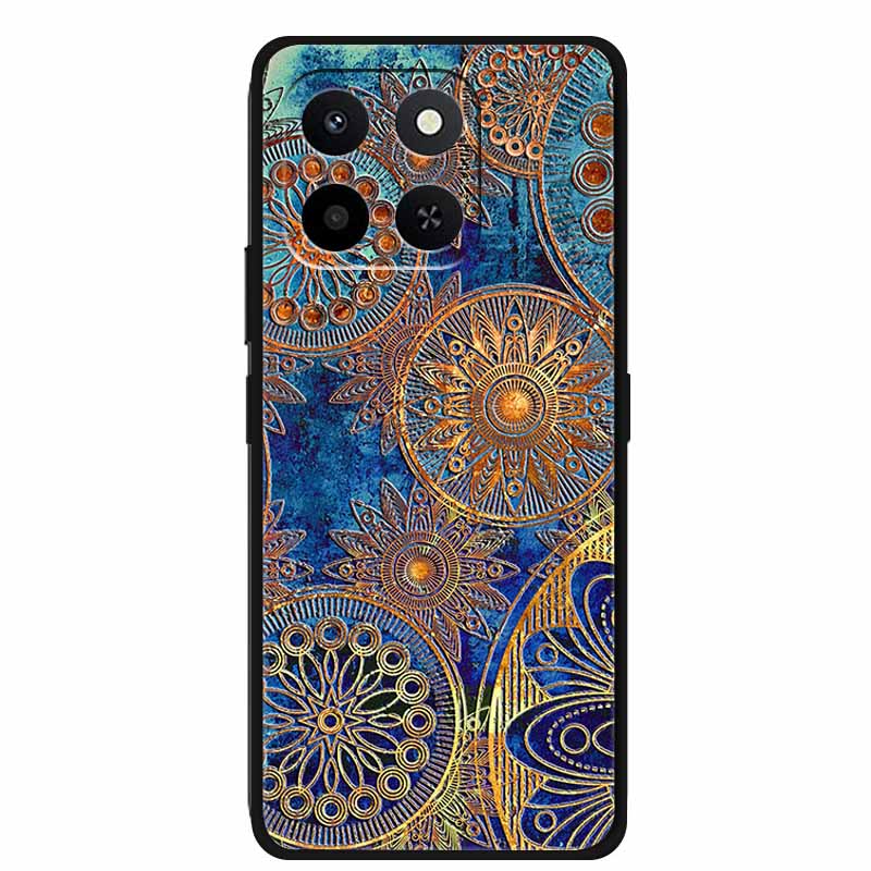 3D Lovely Phone Case For Honor X6C X 6C X6 C 6 C Soft Silicone TPU Protector For Huawei HonorX6C Relief Florals Shell Funda Capa