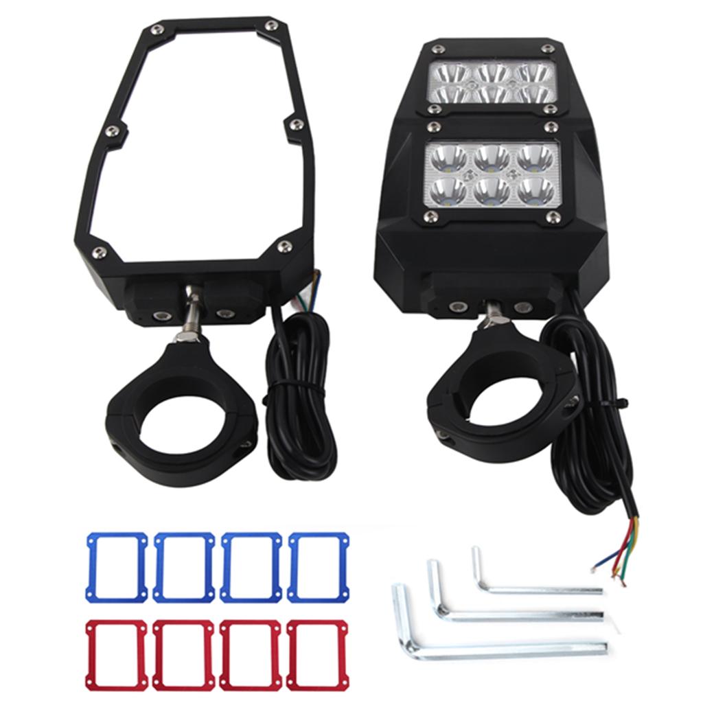 UTV Side Rear View Mirror 360 Degree Adjustable with LED Lights Fit for Polaris RZRRanger