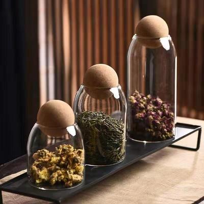 Barattolo di Vetro Ermetico Resistente al Calore per Tè, Chicchi di Caffè e Frutta – Bottiglia Trasparente per Conservazione ed Esposizione