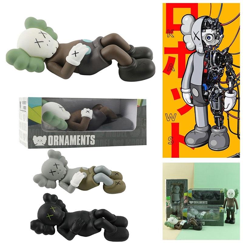 Sezamová ulice Kaws Cos Nosící panenka, Anime Trendy Figurka Velkoobchod 17cm, Materiál Pvc, Šedá