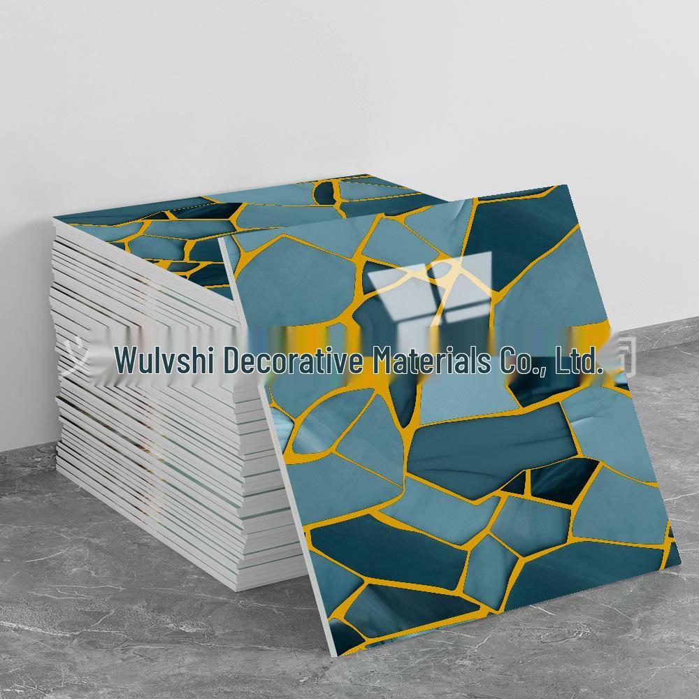 Self-Adhesive Pink Marble Wallpaper: Waterproof, Heat-Resistant Wall Sticker with Aluminum Plastic Panel