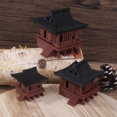 Paviljono dekoracijos Pagodos statula Lauko žuvų tvenkinio puošmena Dzeno sodas Akvariumo ornamentas Bonsai kraštovaizdis