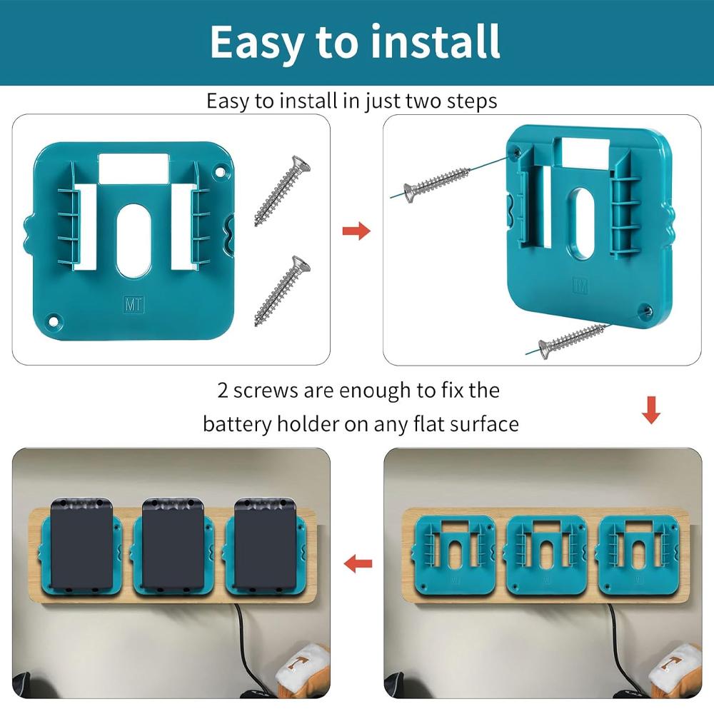 Battery Holder for Makita 18V Li-ion Battery Tools Machine Holder Storage Rack Wall Mount for Makita BL1860 BL1850 BL1840 BL1830