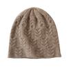 100% Pure Cashmere Women's Versatile Chunky Knit Fisherman Hat - Thickened Warm Solid Color for Casual Wear