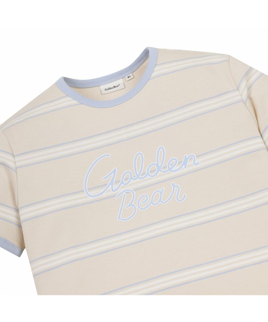Goldeunbeeo (W) Striped Pique Crew-Neck T-Shirt G5Tam26411Bex