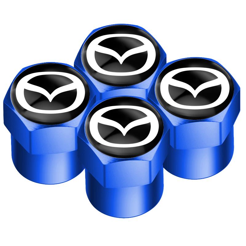 Car Tire Wheel Valve Caps Cover + Suede Car Key Chain Ring Keychain For Mazda CX3 CX-5 CX5 CX7 CX9 MX5 Axela ATENZA Accessories FF2