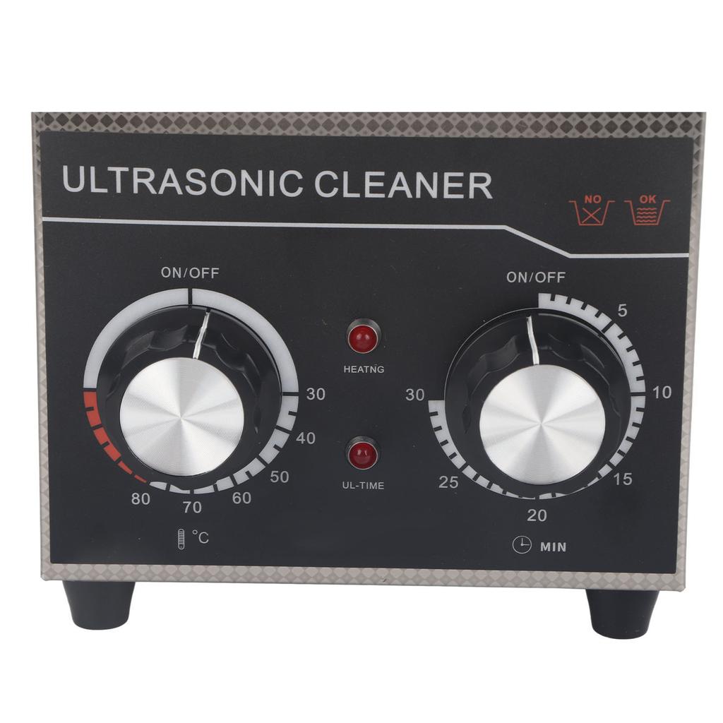2L Ultrasonic Cleaner Knob Adjust Stainless Steel Industrial Heating Cleaning MachineAU Plug 220V