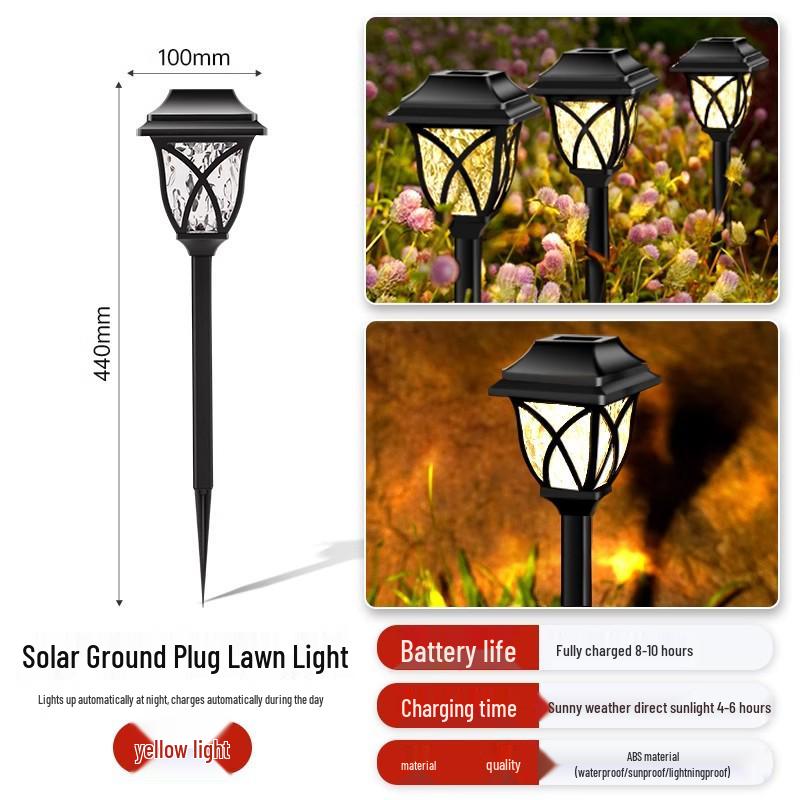 Waterproof Solar LED Garden Stake Light - Outdoor Decorative Landscape Lighting