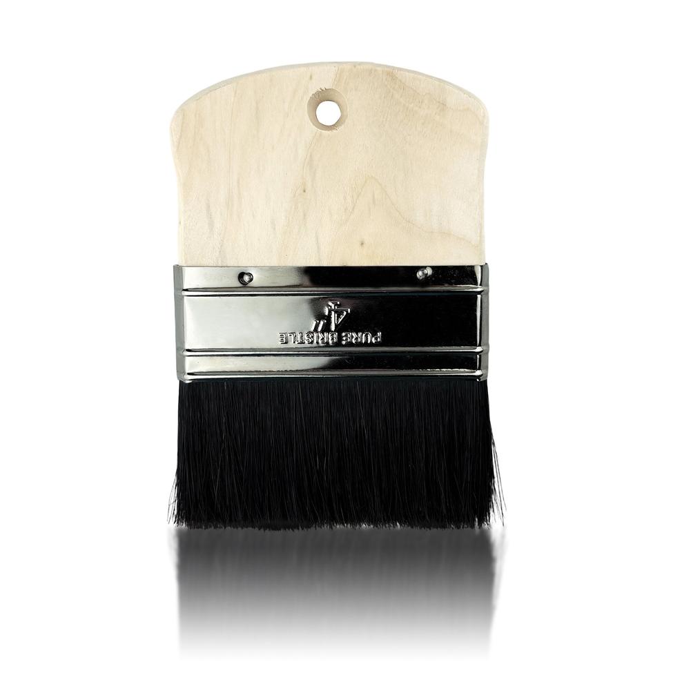 Artist Paint Brush Flat Paint Brush For Mural Painting Birch Wood Handle Double Pressure Welded Collar Easy To Clean