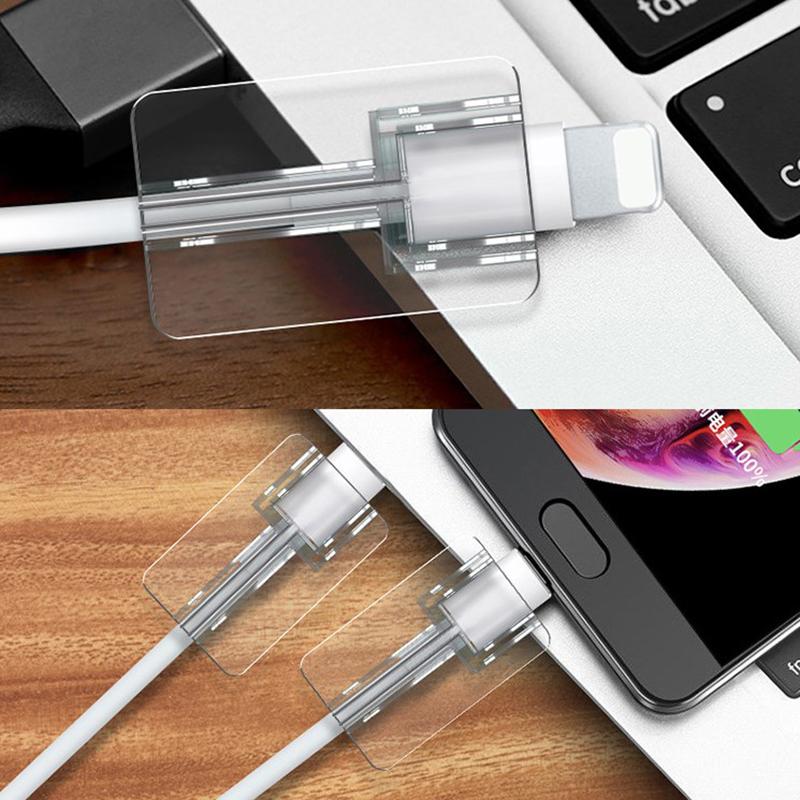 5Pcs Soft Silicone Charger Cable Winder Fast Charging Cable Protector Sleeve For Phone Data Cord Clear Case Clip