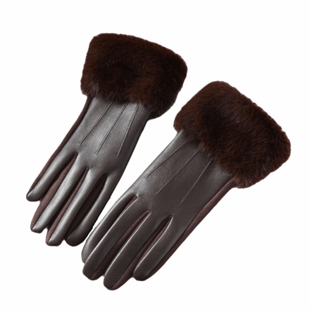 Gants Thermiques Doublés à Écran Tactile pour Femmes Couleur Unie Gants Thermiques d'Hiver pour Femmes Saison Hiver