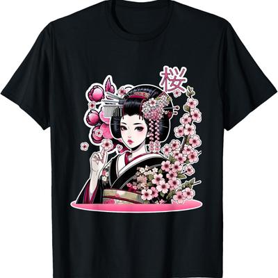 Geisha Sakura - Kersenbloesem Geisha - Kimono T-shirt