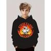 Boys' Casual Hooded Sweatshirt - Steve's Lava Chicken 3D Digital Printed Black Long Sleeved Pullover