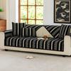 Nordic Solid Color Striped Sofa Cushion Four Seasonal Universal Sofa Cushion Anti Slip Dustproof Chenille Sofa Cover Pillowcase