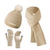 Cold Proof Gloves Elastic Woolen Hat Versatile Knitted Scarf  Windproof