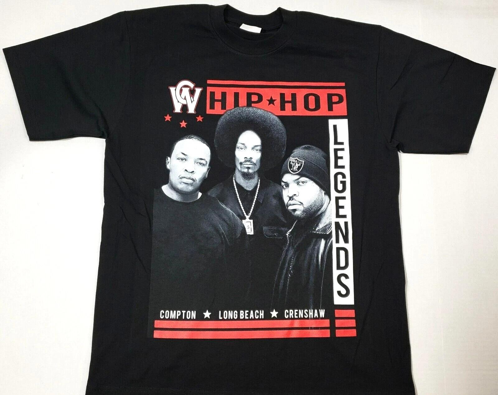 WEST COAST T-shirt Rap Hip Hop Legends Compton Long Beach Crenshaw Men s Tee New 3XL