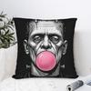 Frankenstein Monster Bubble Gum Funny Halloween Pillow Cover  Soft Cushion Cover Funny Pillow Case For Sofa Home Decoration