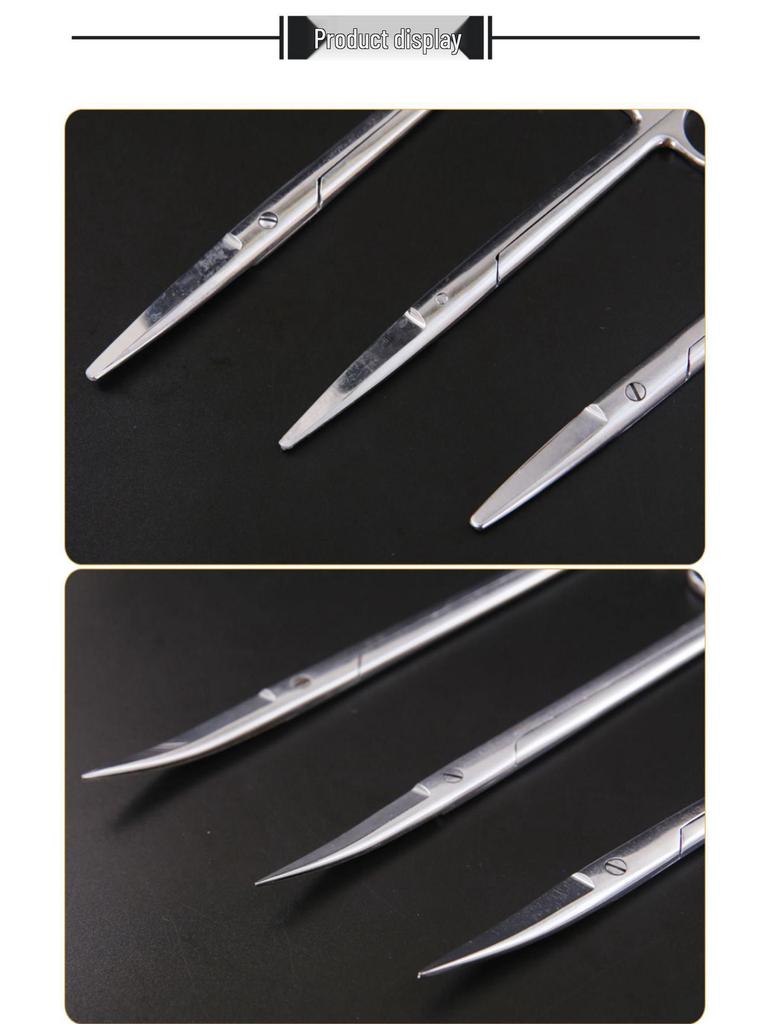 Stainless Steel Surgical & Teaching Dissection Scissors - Straight/Round Cutting & Gauze Scissors