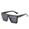 Oversized Flat Top Sunglasses Men Black Fashion Square One Piece Sun Glasses Vintage Retro Mirror Shades Women