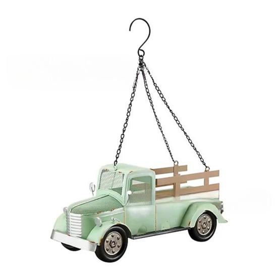 

Vintage Truck Bird Feeder, Outdoor Retro Pickup Bird Feeder, Rustic Hanging Bird Feeder, Wild Bird Feeder for Farmhouse Patio Garden Backyard Decor 15cm