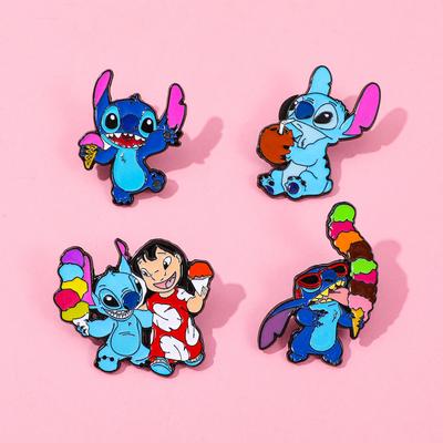 Cute Fun Stitch Metal Badge Star Baby Stitch Lilo Alloy Brooch Accessory Pin