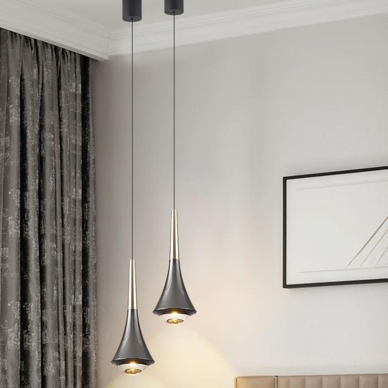 Lampada a sospensione piccola Lampada da scala per soggiorno Lampada da comodino decorativa in corno per camera da letto