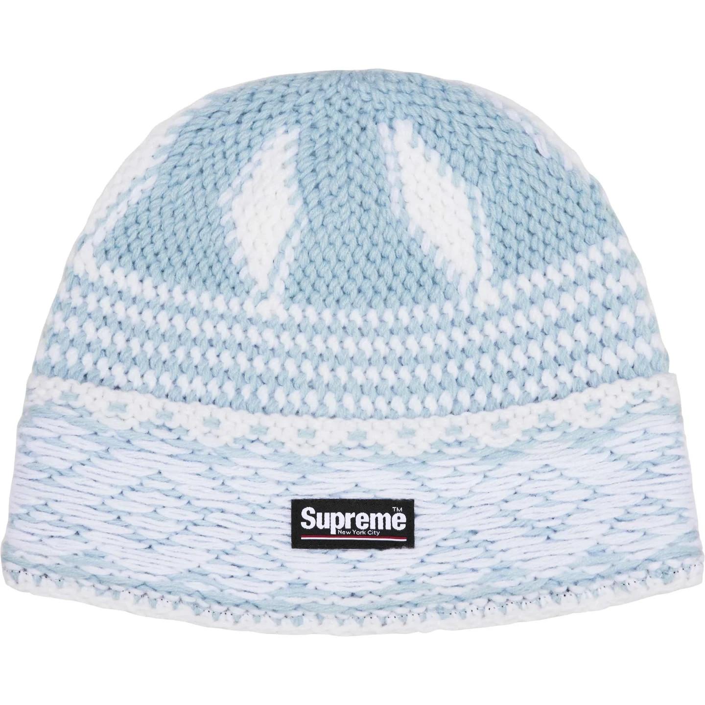 Supreme Diamond Beanie Light Blue One-Size