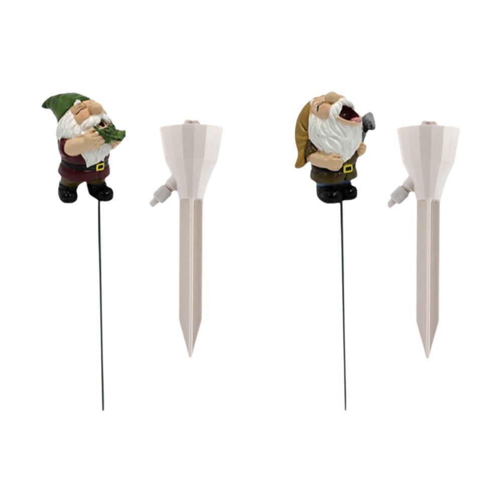 Resin Gnome Automatic Watering Can Rustic Potted Plant Waterer Smart Plant Waterer  Garden Supplies Self Watering Spike