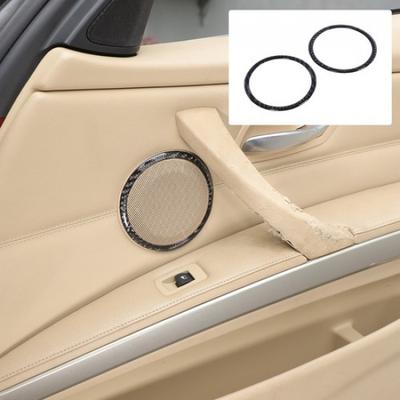 Soft Carbon Fiber Car Door Speaker Ring Trim For BMW 3 Series E90 2005-2012