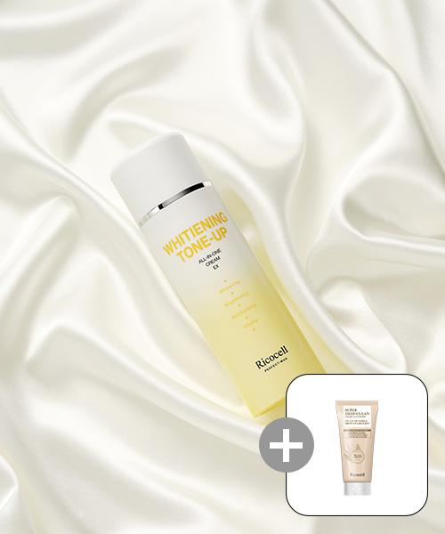 Ricocell Perfect Men Whitening Tone-Up All-in-One Cream EX 2pcs + Ricocell Centella & Mugwort Super Deep Clean Foam Cleanser 120ml 1pc