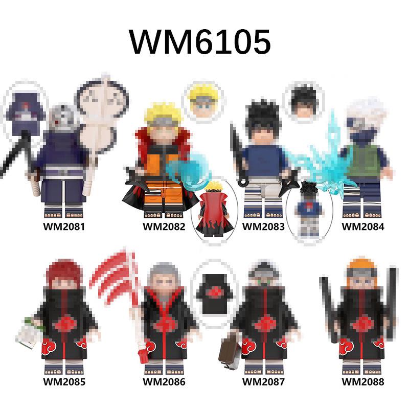 WM6105 Anime Ninja Series Boys' Educational Building Blocks Toy Set