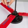 Cylindrical Feather Attacher: Red/Black ABS Fast Feather Strip with Scale for Archery Arrow Maintenance