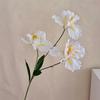 Iris Artificial Flower Realistic Faux Iris Flowers 33" Soft Fabric Indoor Outdoor Decor for Wedding Bridal Bouquets