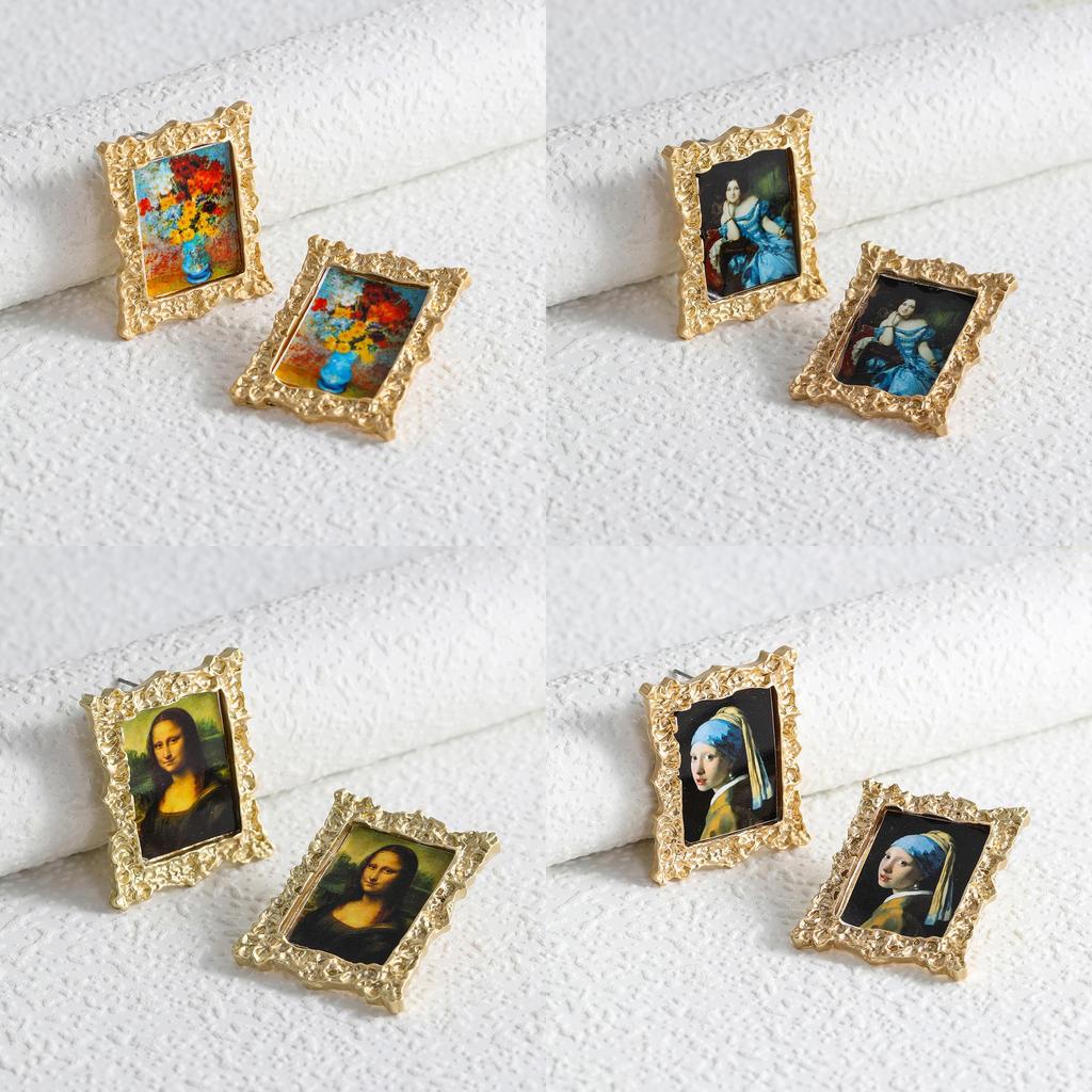 Fashionable Alloy Mona Lisa Earrings Womens Jewelry 2022 Collection