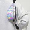Fashion Dazzling Laser Waist Bag Pu Leather Waterproof Sport Chest Bag Crossbody Bag Holographic Fanny Pack For Boy Girl