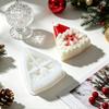 Round/Triangular Shape Silicone Candle Mold Whipped-Cream Texture Santa Claus Mold DIY