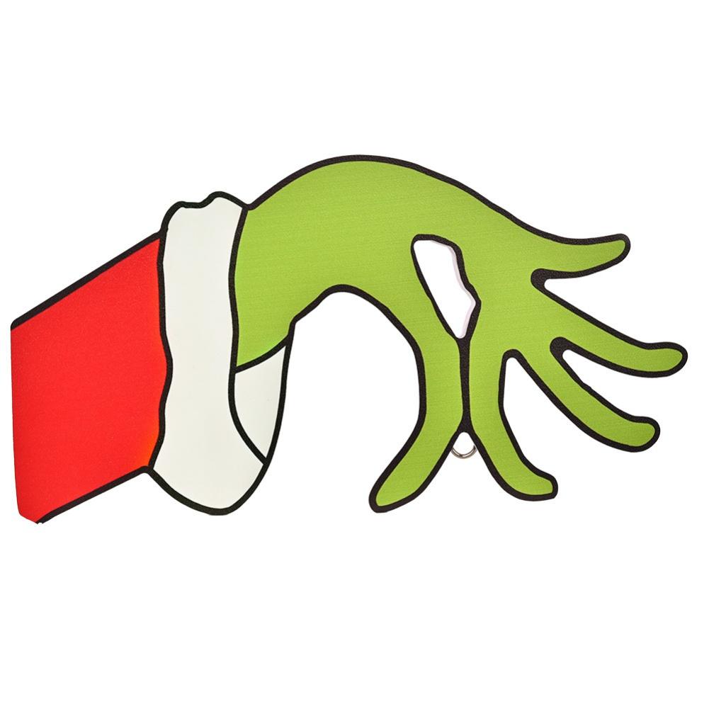 Christmas Door Hanging Decorations Cute Fun Thief Hand Decal Wall Stickers Festival Home Decor