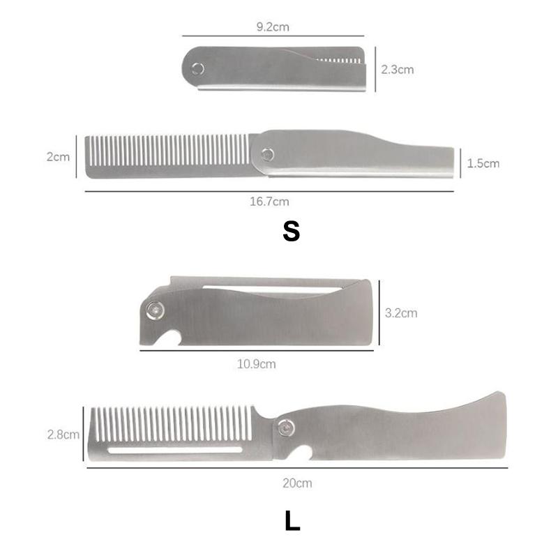 1Pcs Portable Beard Combs Portable Folding Pocket Combs For Men Oil Head Hair Styling Product Combs For Man Women