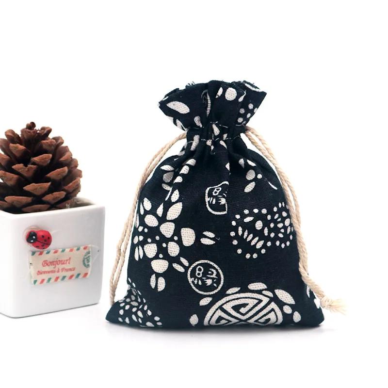 (10x14cm) Cute Cartoon Travel Storage Bag Cotton Drawstring Bag Pouches Candy Favor Holder Jewelry Party Gifts Bag 10pcs/lot